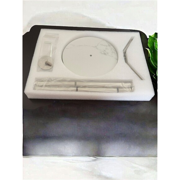 Mug Holder Tree with White Marble Base, 8 Silver Hooks And Stand 18 Inch - Picture 6 of 7